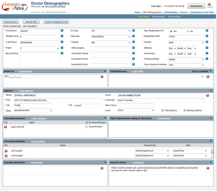 E-Platform screenshot